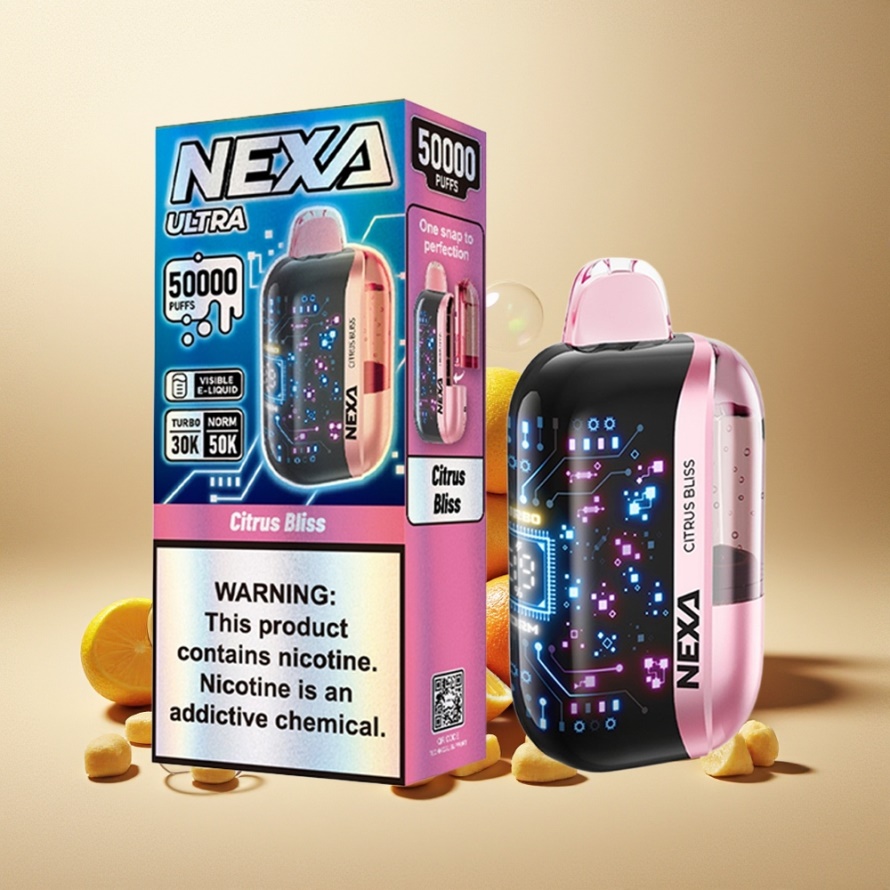NEXA Ultra 50000 Puffs Engångs Vape Citrus Glädje svensk grossist 20ml 800mAh Typ-C