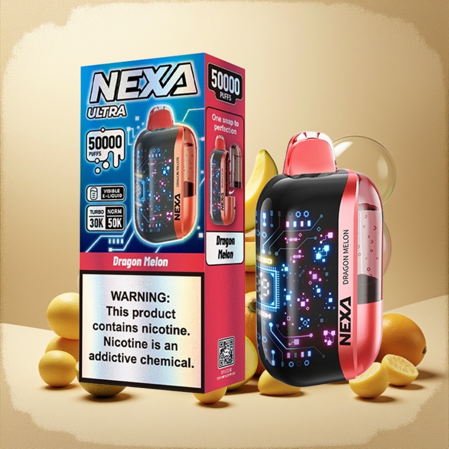 NEXA Ultra 50000 Puffs Engångs Vape Drakenmelon 20ml 800mah 5% Nikotin svensk grossist
