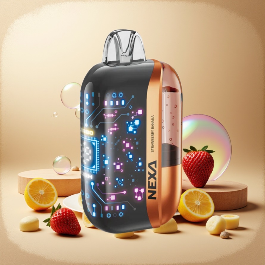 NEXA Ultra 50000 Puffs Engångs Vape Jordgubb Banan 20ml 800mah 5% svensk grossist