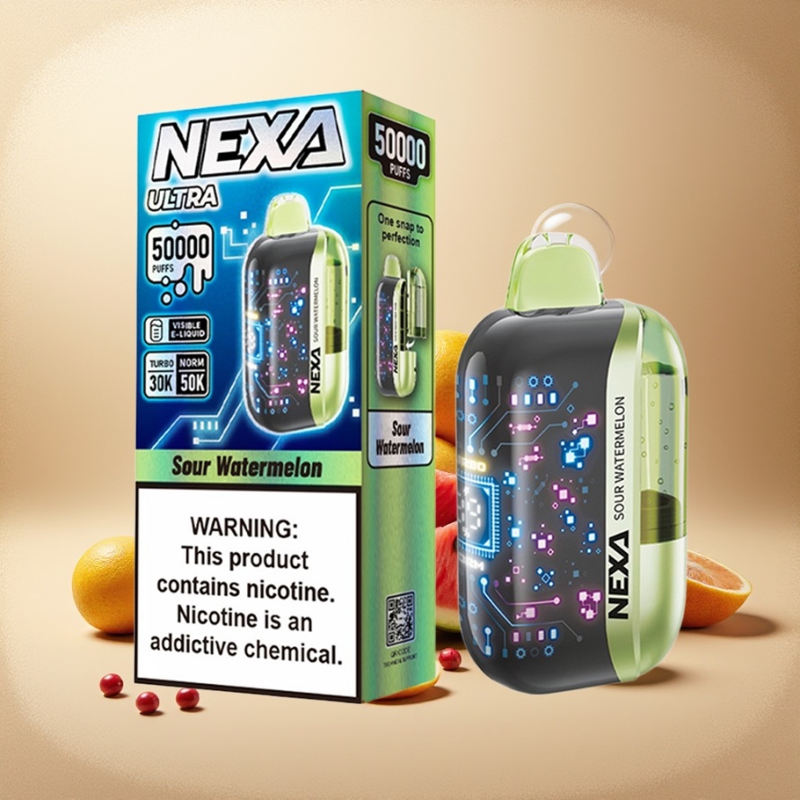 NEXA Ultra 50000 Puffs Engångs Vape Sur Vattenmelon 20ml 800mah 5% svensk grossist