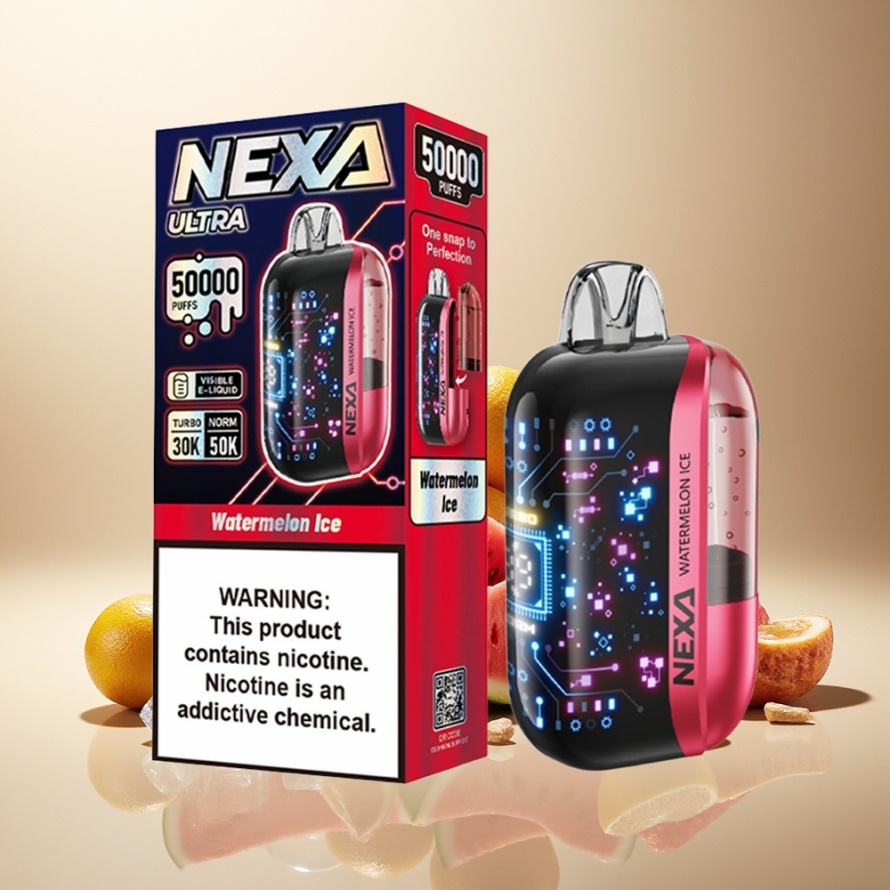 NEXA Ultra 50000 Puffs Engångs Vape Vattenmelon Is 20ml 800mah Svensk Grossist