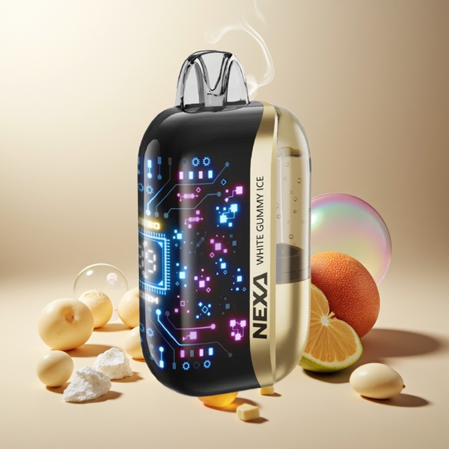 NEXA Ultra 50000 Puffs Engångs Vape Vit Gummibjörn Is 20ml 800mah 5% svensk grossist