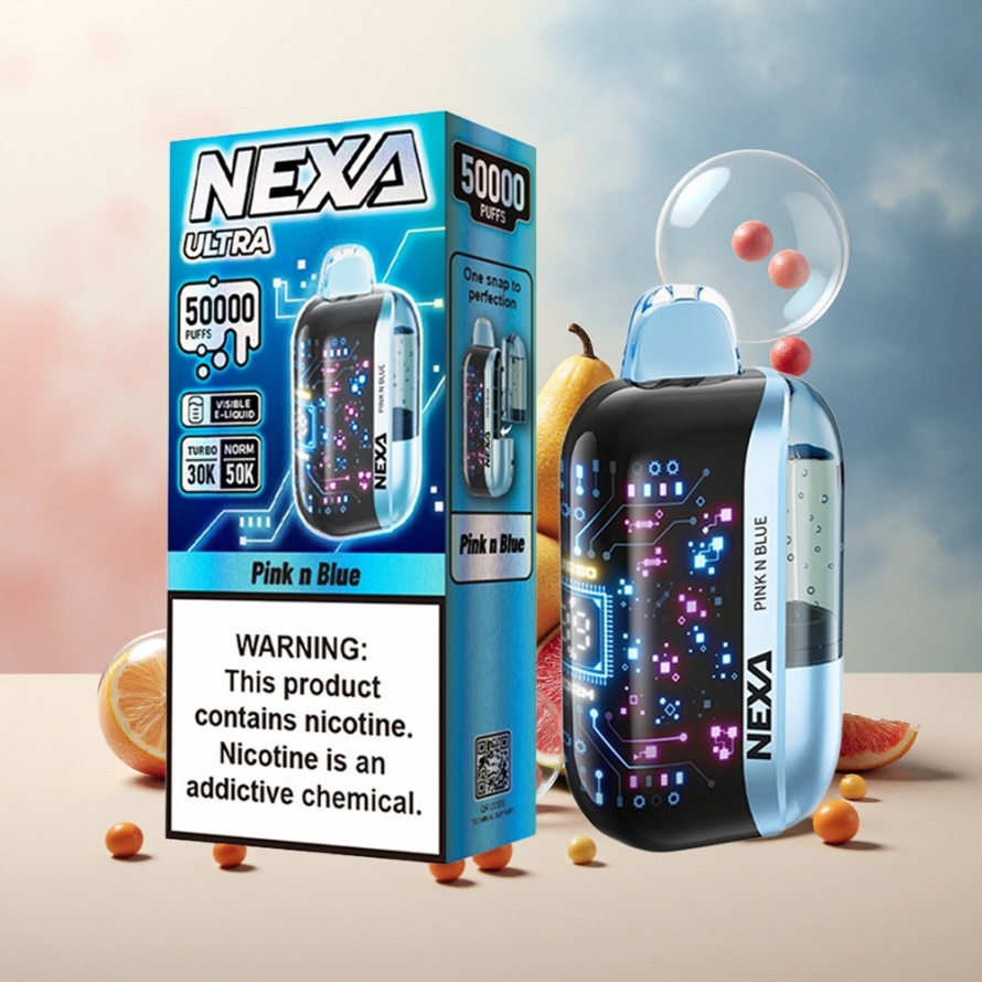 NEXA Ultra 50K Engångs Vape Rosa & Blå med 20ml, 800mAh, 5% Nikotin – svensk grossist