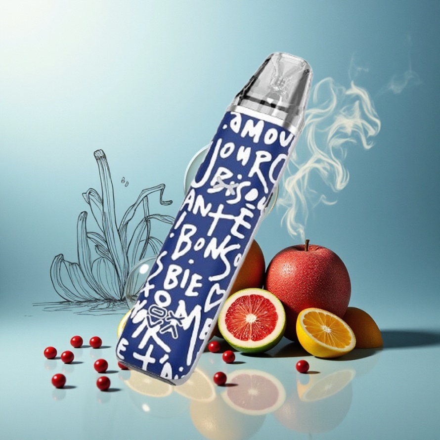 Oxva Xlim Go Vape Kit Graffiti Blå Svensk Grossist med 1000mAh Batteri och RGB-indikator