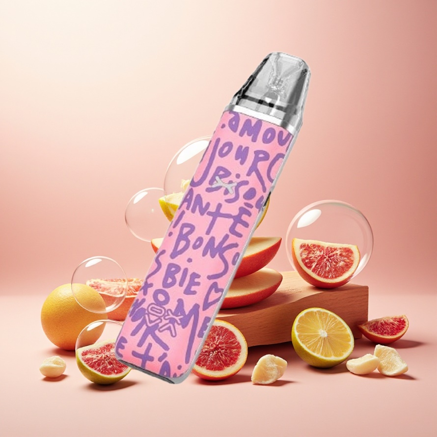 Oxva Xlim Go Vape Kit Graffiti Rosa Svensk Grossist 30W 1000mAh 2ml USB-C