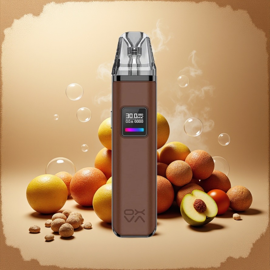 Oxva Xlim Pro Pod Vape Kit Brun Läder med 1000mAh Batteri & RGB Light – svensk grossist