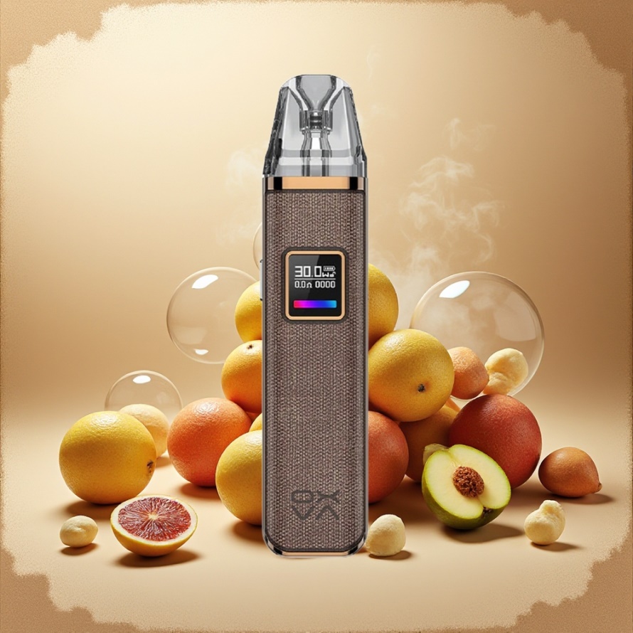 Oxva Xlim Pro Pod Vape Kit Denim Brunt med RGB-ljus, 1000mAh, svensk grossist