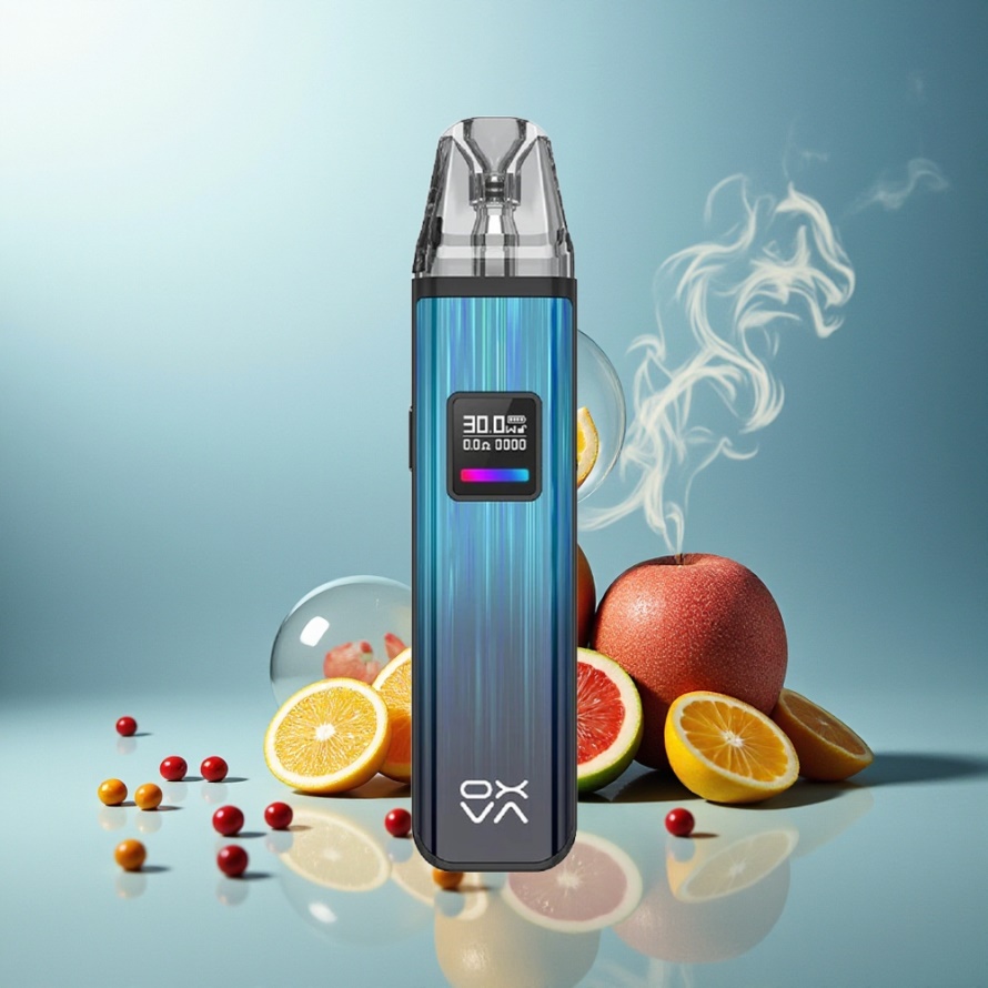 Oxva Xlim Pro Pod Vape Kit Glänsande Blå med RGB-belysning & 1000mAh svensk grossist