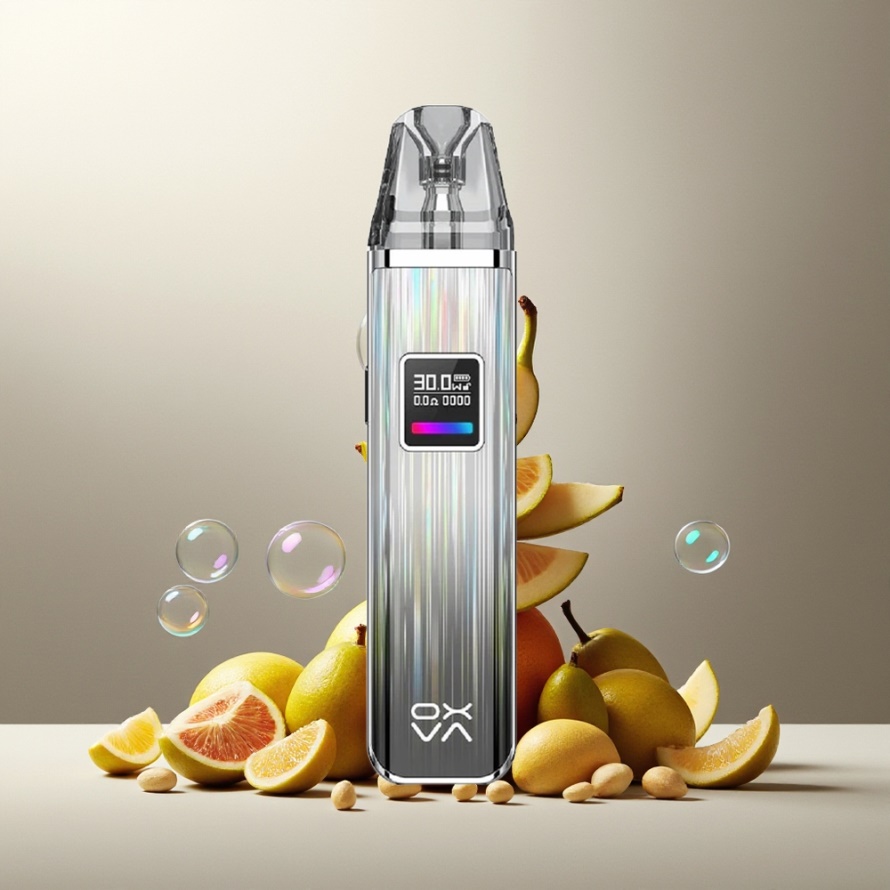 Oxva Xlim Pro Pod Vape Kit Glänsande Grå med RGB-belysning & 1000mAh svensk grossist