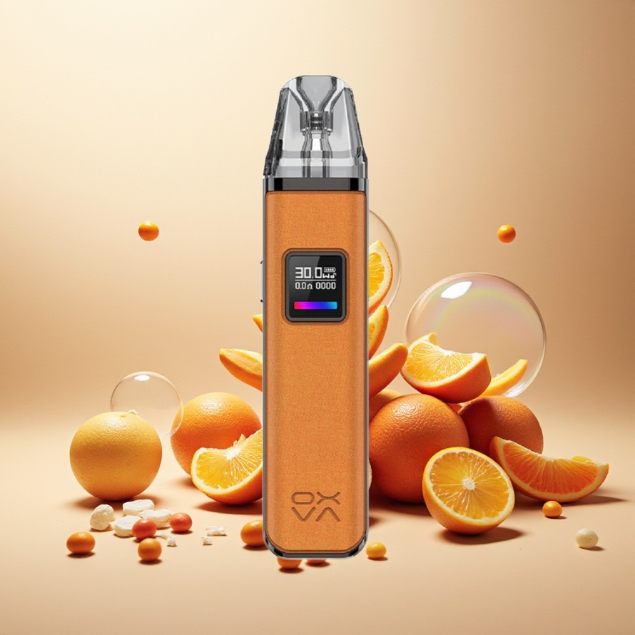 Oxva Xlim Pro Pod Vape Kit Korallorange med RGB-ljus, 1000mAh batteri, svensk grossist