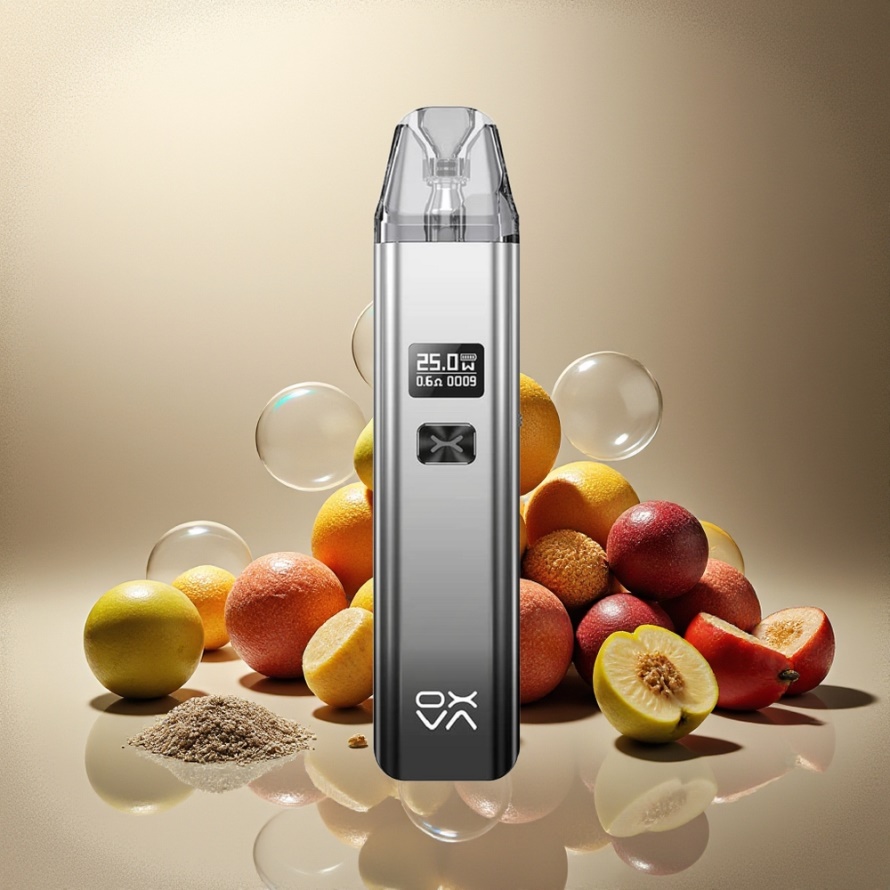 Oxva Xlim Pod 25W 900mAh Skinnande Silver Svart 0.42" Skärm 2ML svensk grossist