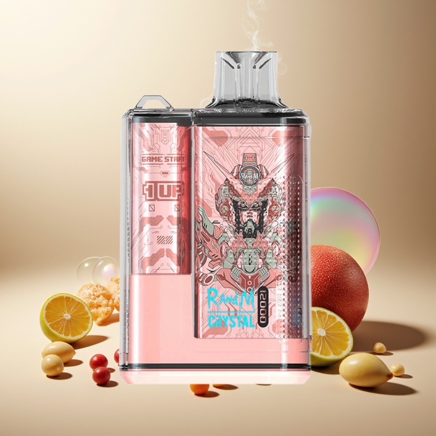 RandM Fumot Crystal 12000 Puffs Engångs Vape Regnbågsgodis med RGB-ljus & 20ml e-Liquid svensk grossist