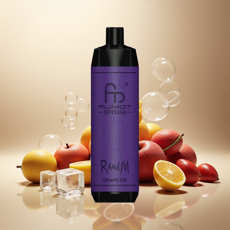 RandM Fumot Shisha 10000 Puffs Engångs Vape Vinis (Grape Ice) med LED Indicator & Type-C Port – svensk grossist