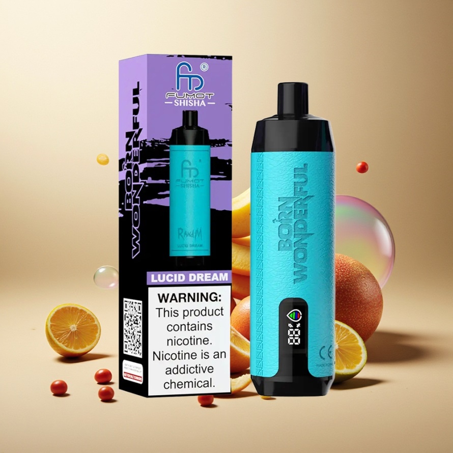 RandM Fumot Shisha 10000 Puffs Svensk Grossist Engångs Vape Ljus Dröm med LED & Type-C