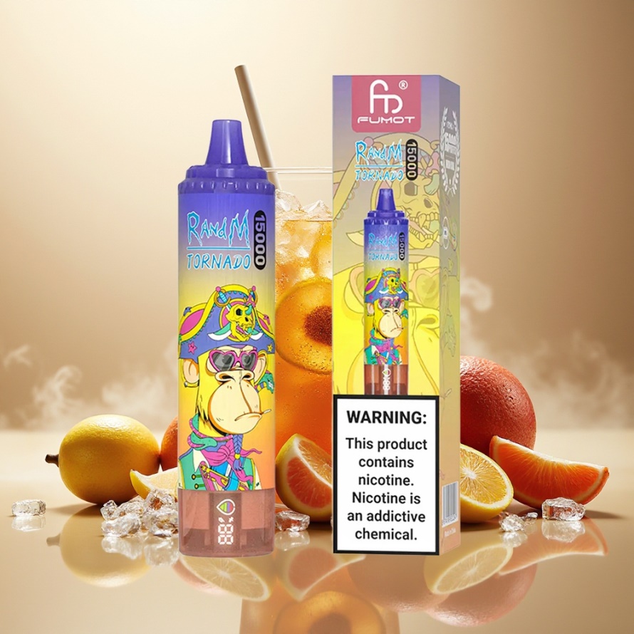 RandM Fumot Tornado 15000 Puffs Svensk Grossist Engångs Vape Kolais (25ml, 850mAh, Mesh Coil)