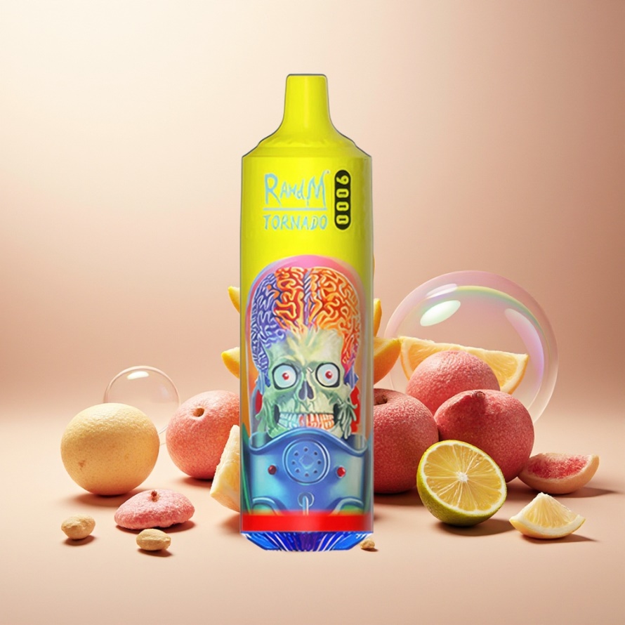 RandM Fumot Tornado 9000 Puffs Engångs Vape Rosa Citron (18 mL, 850 mAh, Mesh Coil, RGB Display) – svensk grossist