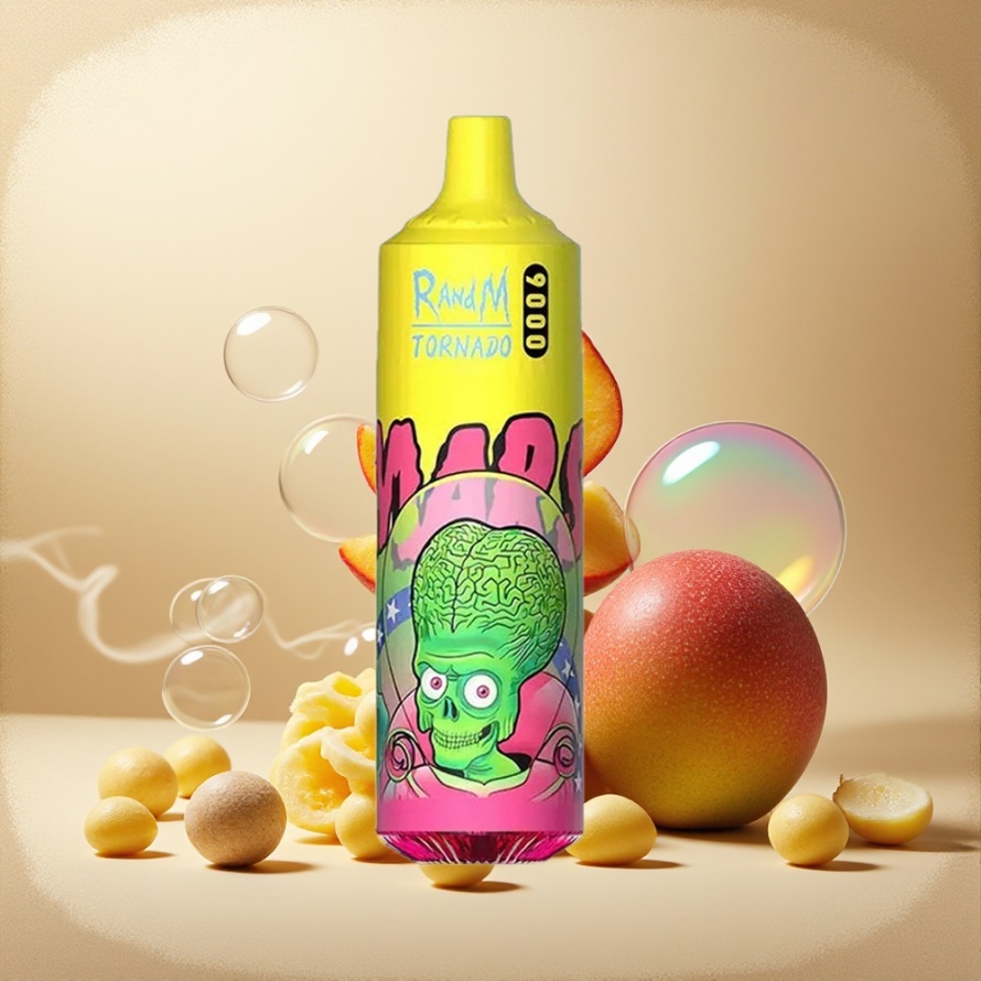 RandM Fumot Tornado 9000 Puffs Svensk Grossist Engångs Vape Triple Mango (18mL, 850mAh, Mesh Coil, RGB)