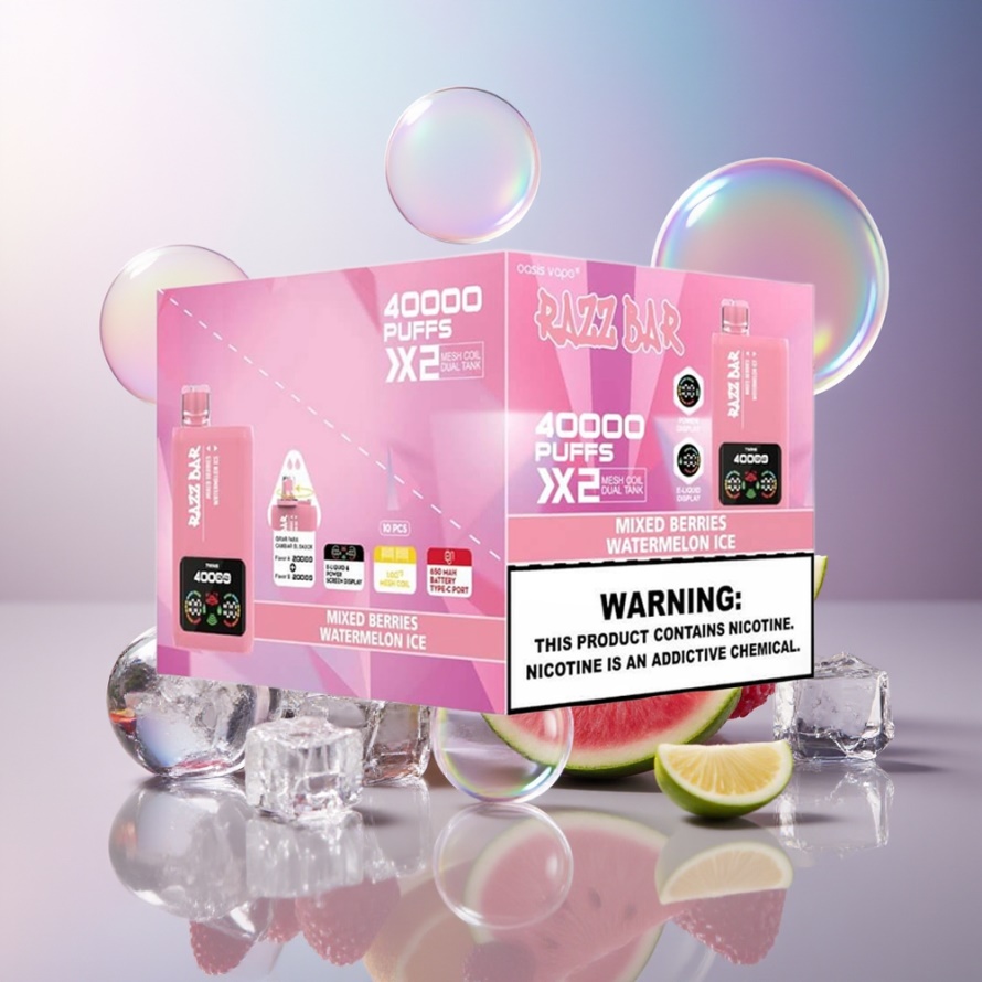 Razz Bar 40000 Puffs Engångsvape Mixed Berries/Watermelon Ice – Svensk Grossist