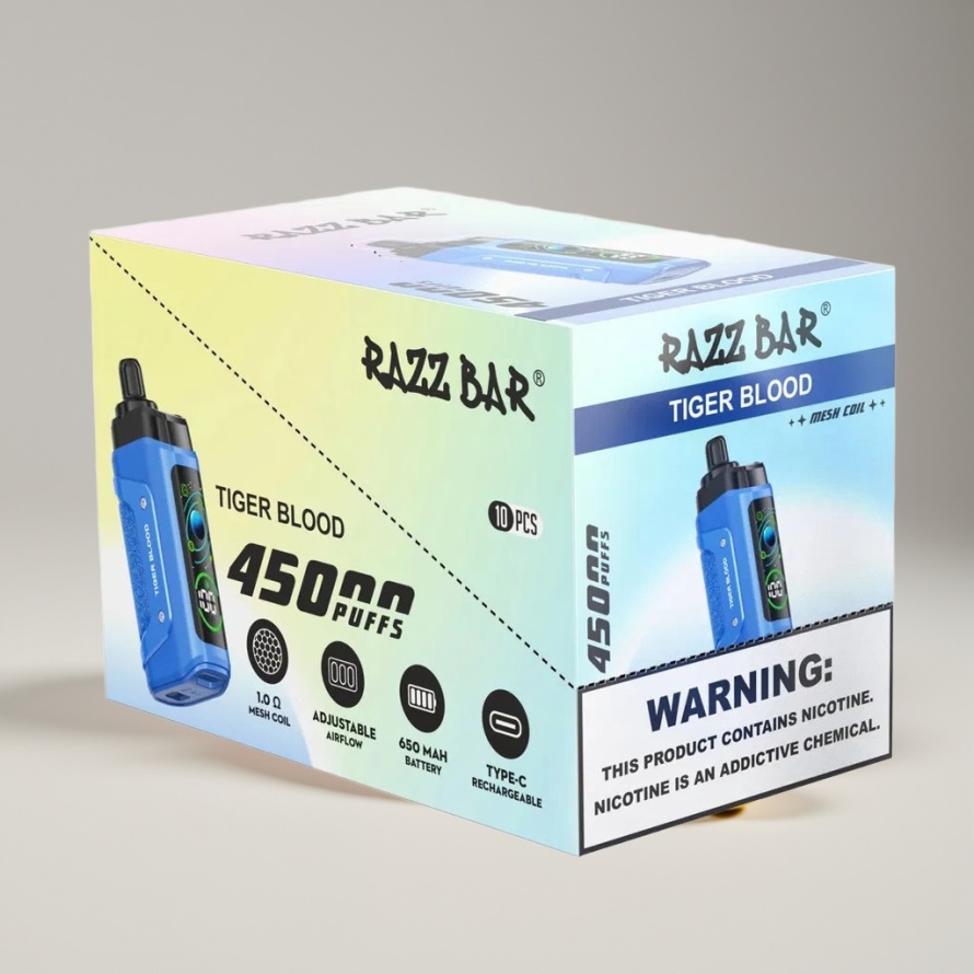 Razz Bar 45000 Puffs Engångsvape Tigerblod – Perfekt för svensk grossist