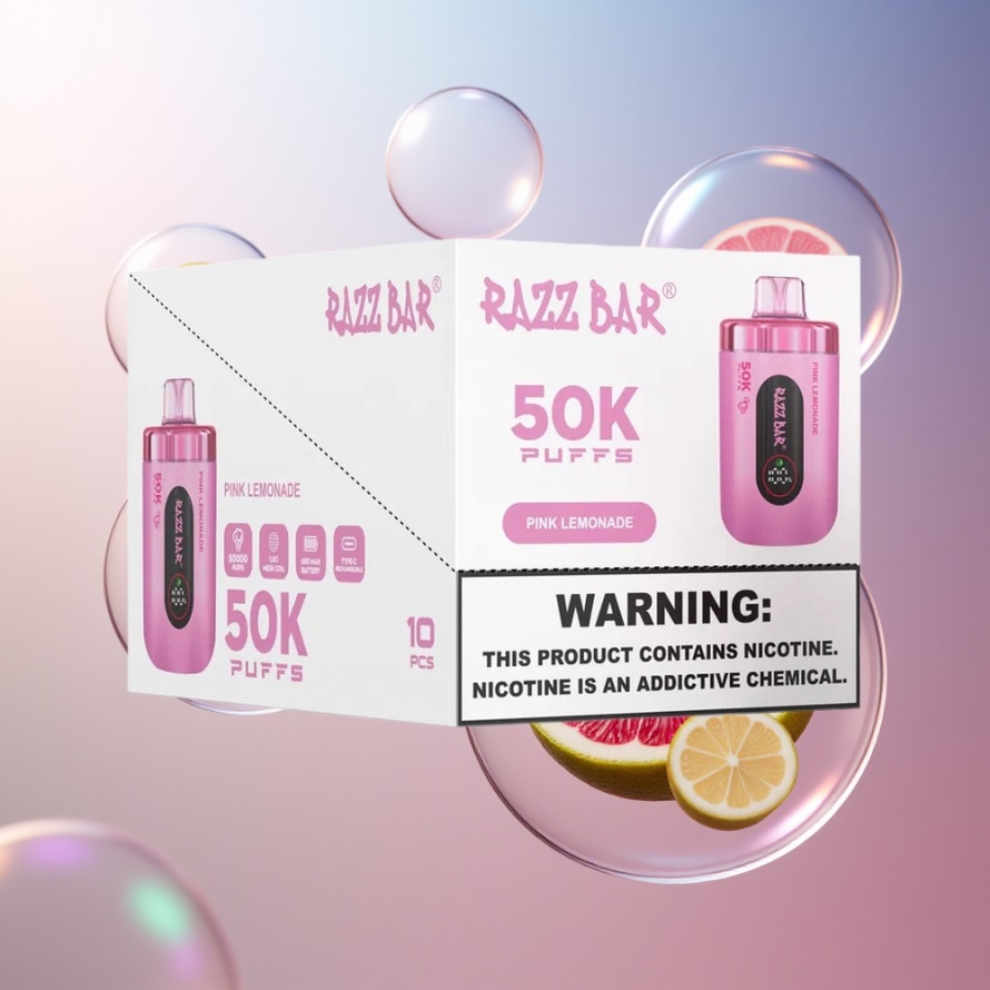 Razz Bar 50K Puffs Engångs Vape Rosa Citron – Svensk Grossist