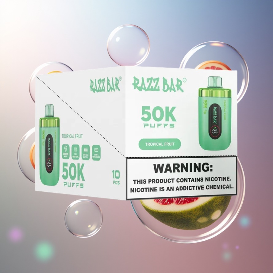 Razz Bar 50K Puffs Engångs Vape Tropisk Frukt – Svensk Grossist