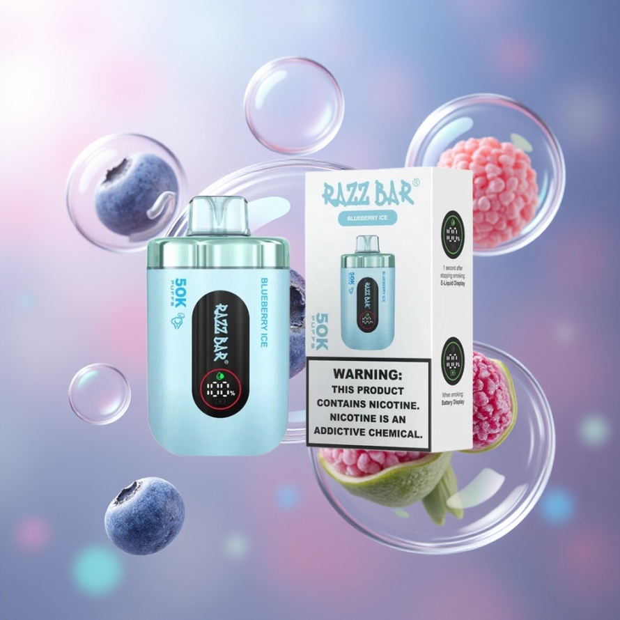 Razz Bar 50K Puffs Engångsvape Blåbärsis – Svensk Grossist