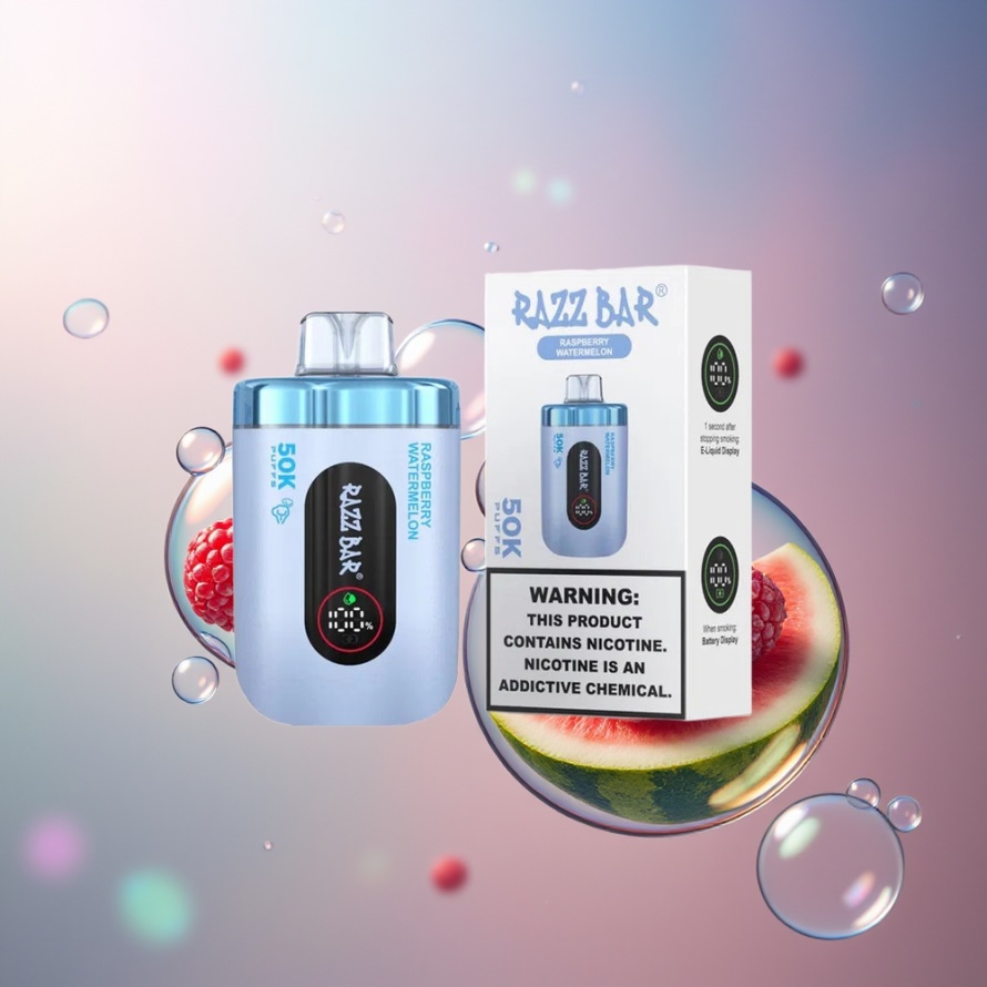 Razz Bar 50K Puffs Engångsvape Hallon Vattenmelon – Svensk Grossist
