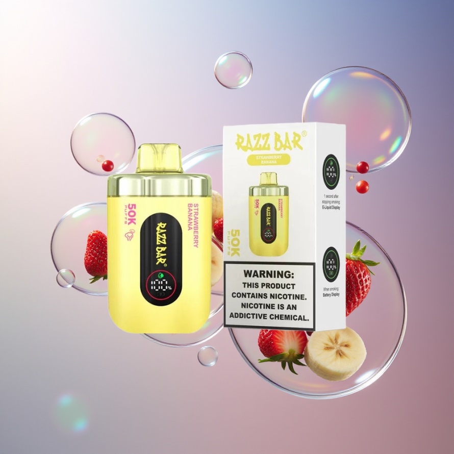 Razz Bar 50K Puffs Engångsvape Jordgubb Banan – Svensk Grossist