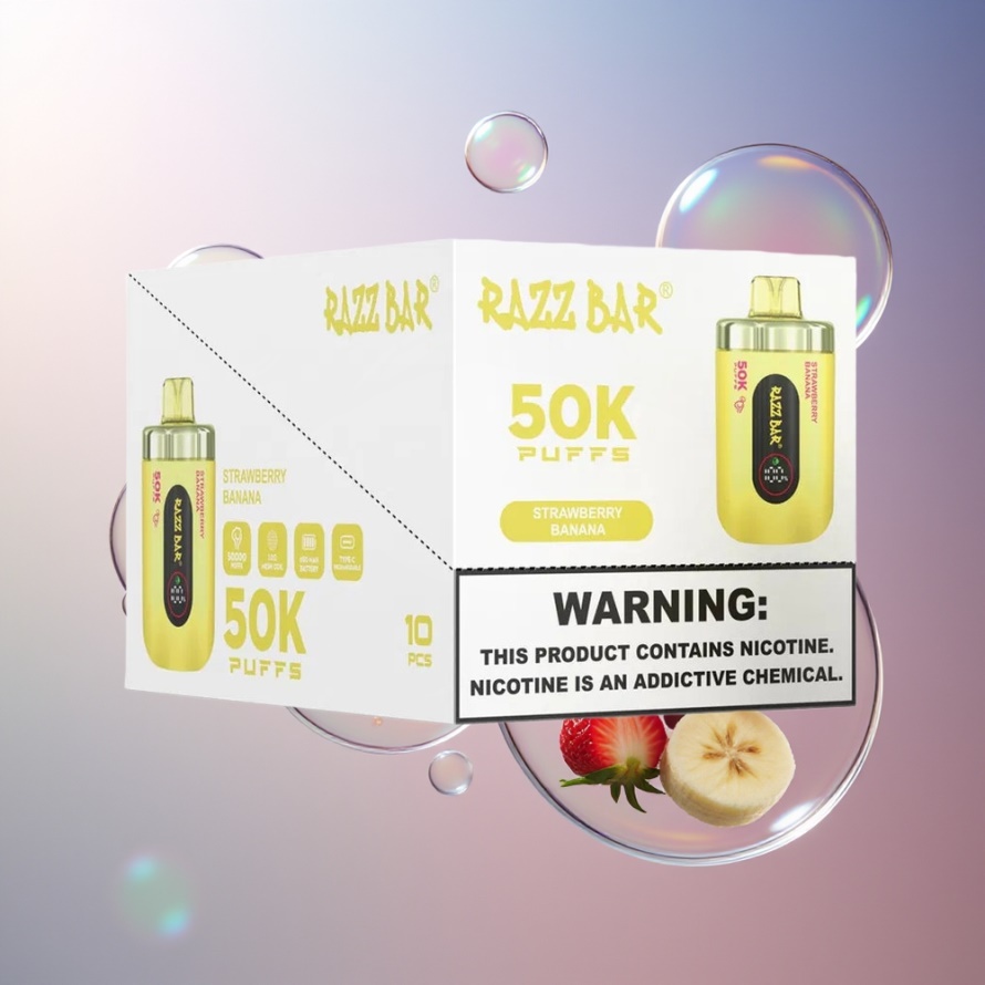 Razz Bar 50K Puffs Engångsvape Jordgubb Banan – Svensk Grossist
