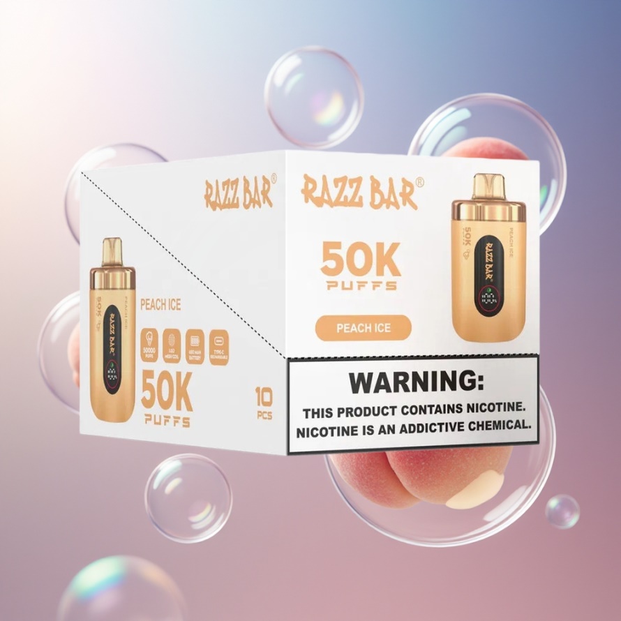 Razz Bar 50K Puffs Engångsvape Persika Is – Svensk Grossist