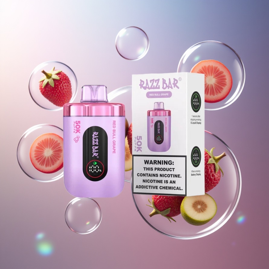 Razz Bar 50K Puffs Engångsvape Red Bull Vindruva – Svensk Grossist