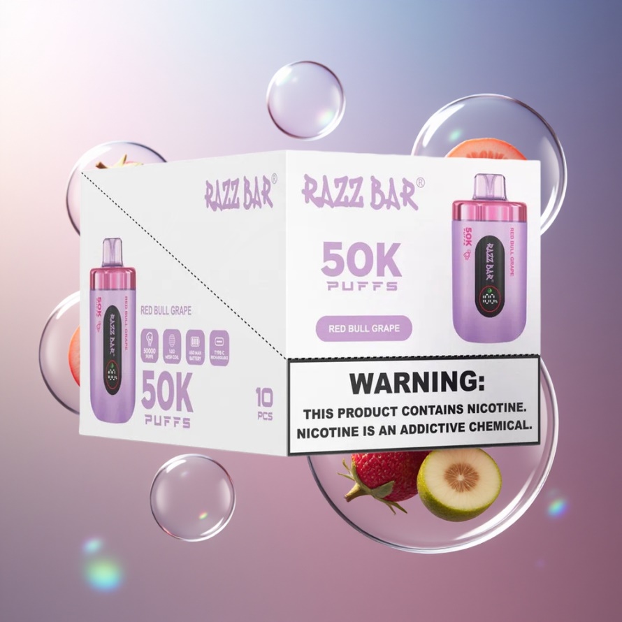 Razz Bar 50K Puffs Engångsvape Red Bull Vindruva – Svensk Grossist