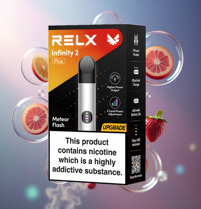 RELX Infinity 2 Plus Enhet Meteor Blink 6.5W 440mAh Type-C svensk grossist