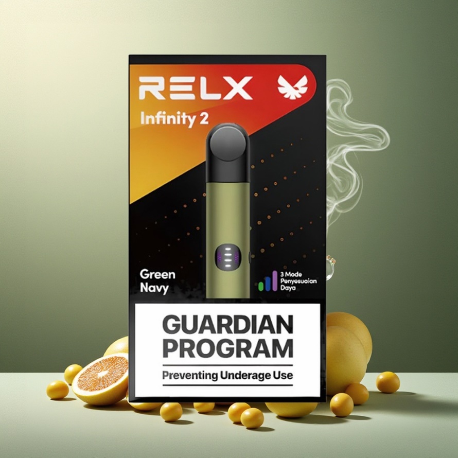 Relx Infinity 2 Svensk Grossist Vape-enhet med 3 Inställningsbara Lägen och 1,9 ml Pod Kapacitet Grönblå