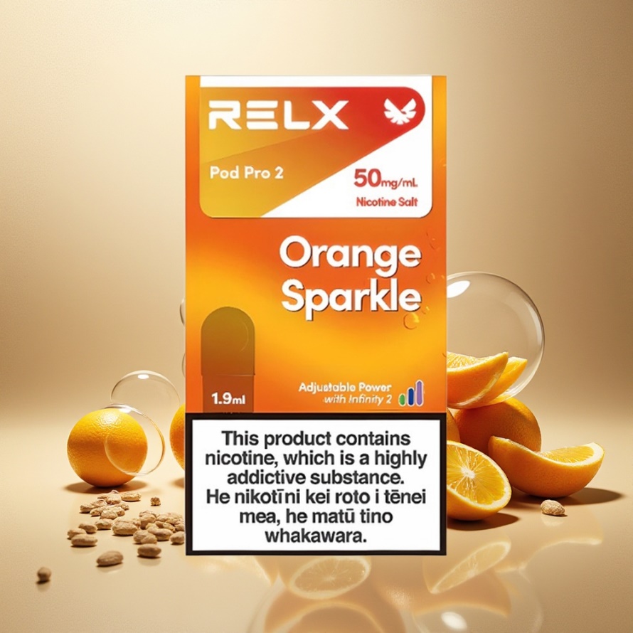Relx Pod Pro 2 Svensk Grossist Orange Gnistra med 3%, 1.9ml, 600 puff, 3 Spänningslägen