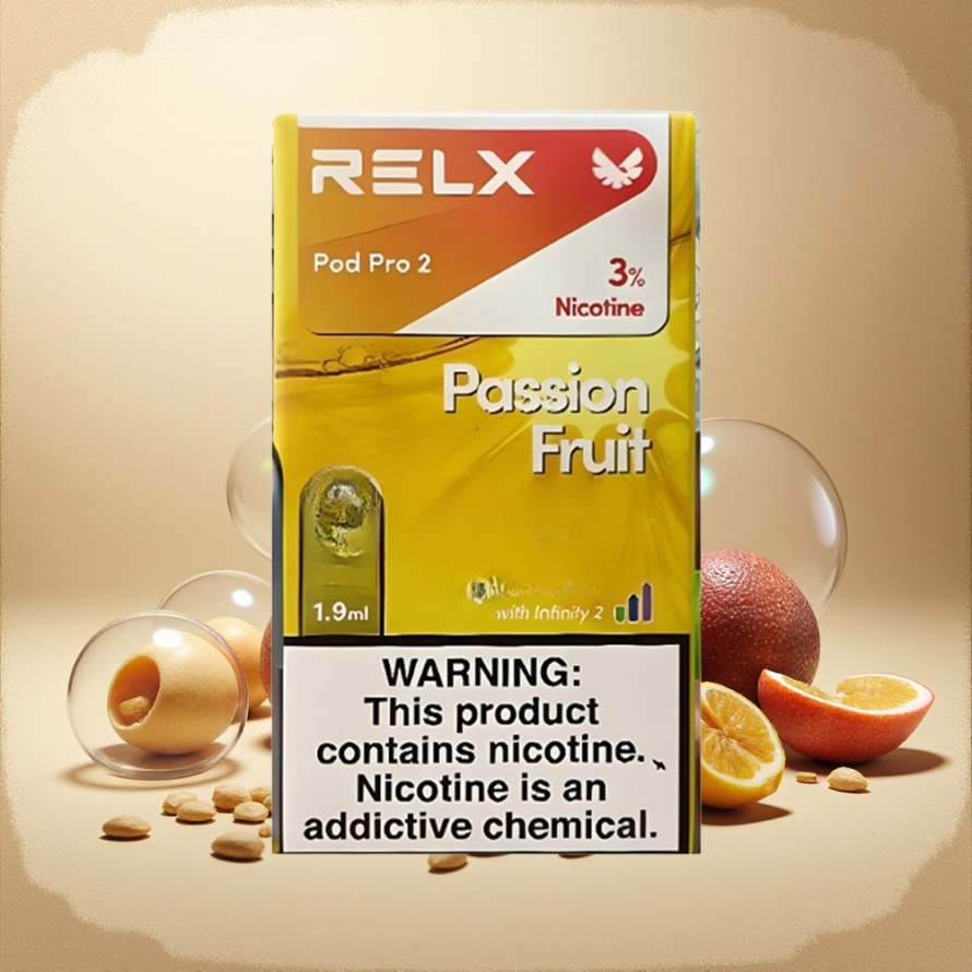 Relx Pod Pro 2 Svensk Grossist Passionfrukt 1.9ml 600 puff 3%/5% Nikotin 3 Spänningslägen (5.5W/6.5W/8W)