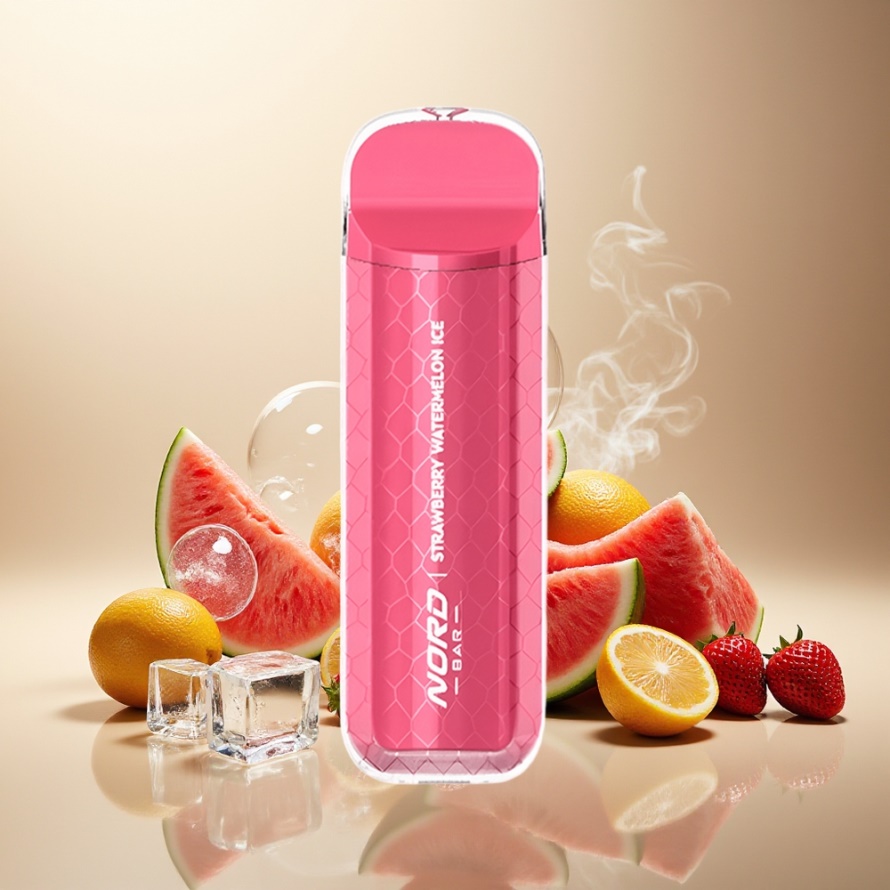 SMOK NORD BAR 4000 Puffs Engångs Vape Jordgubb Vattenmelon Is 8.5ml 50mg/ml Svensk Grossist