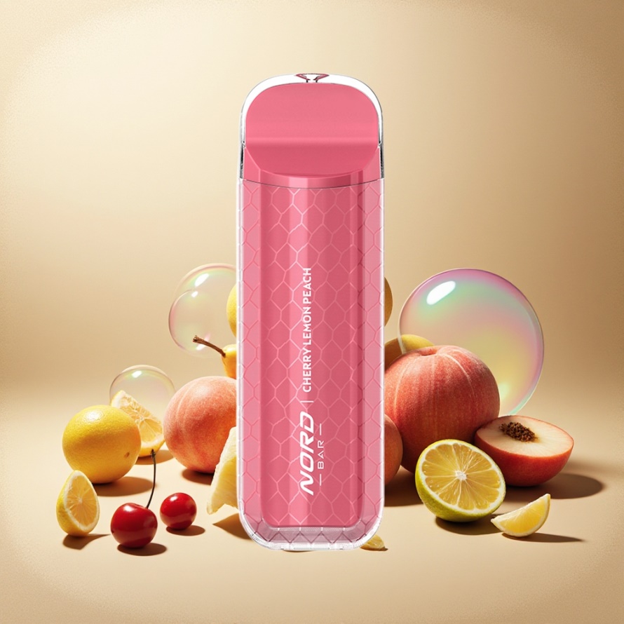 SMOK NORD BAR 4000 Puffs Engångsvape Körsbär Citron Persika 8.5ml 50mg/ml Svensk Grossist