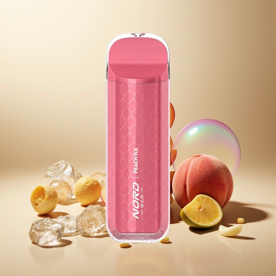 SMOK NORD BAR 4000 Puffs Engångsvape Persika Is (8.5ml, 600mAh, 50mg/ml) svensk grossist