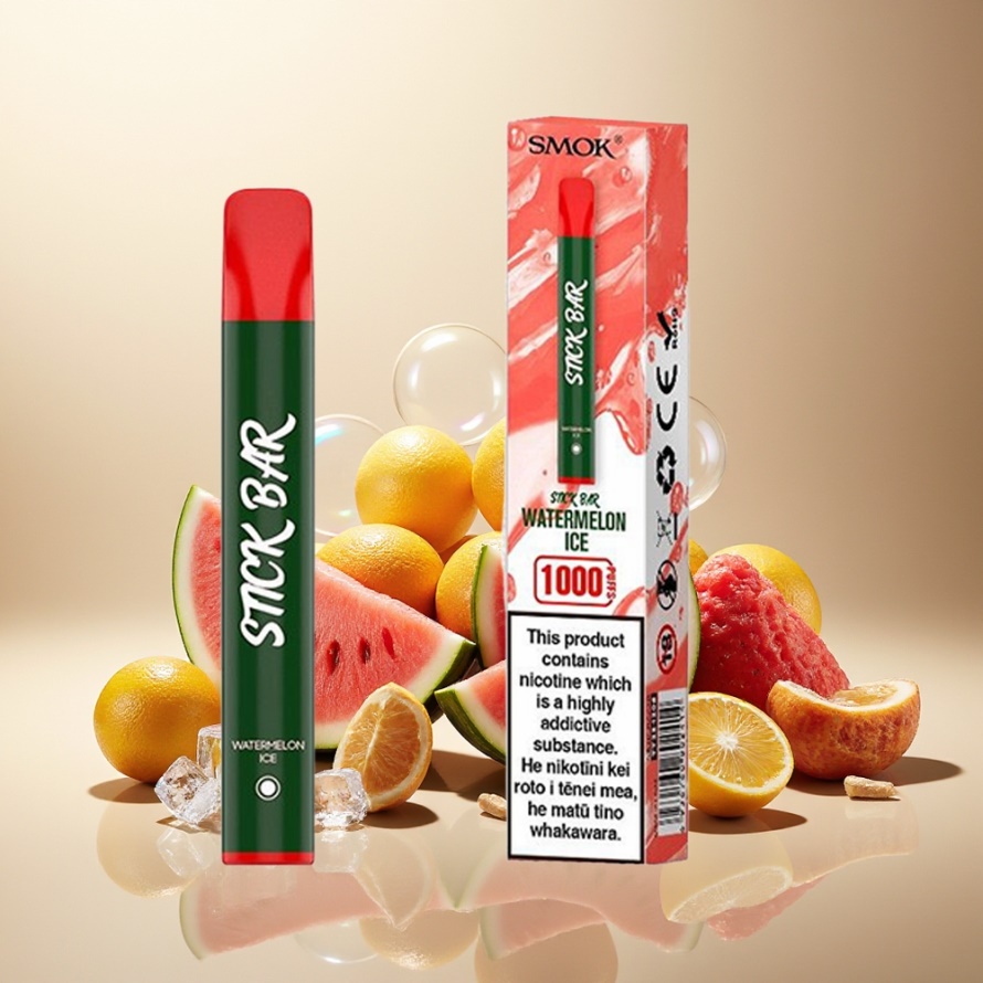 SMOK Stick Bar 1000 Puffs Engångs Vape Vattenmelon Is 550mAh Svensk Grossist