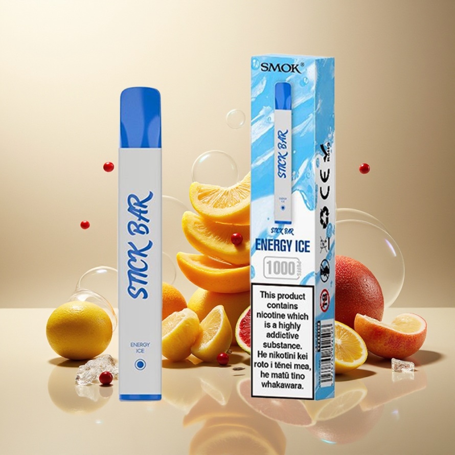 SMOK Stick Bar 1000 Puffs Engångsvape Energi Is 550mAh svensk grossist 14x102mm 3.6V