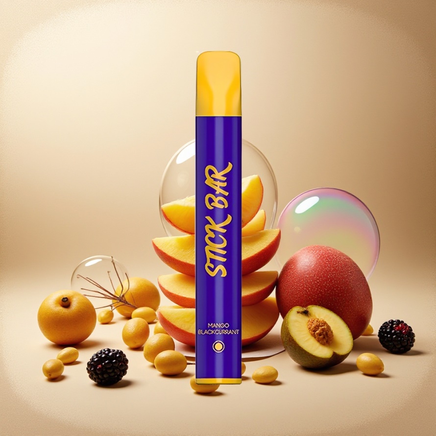 SMOK Stick Bar 1000 Puffs Engångsvejp Mango Svartvinbär 14 102mm 550mAh 3.6V 1.6 Ohm Rostfritt Stål Svensk Grossist