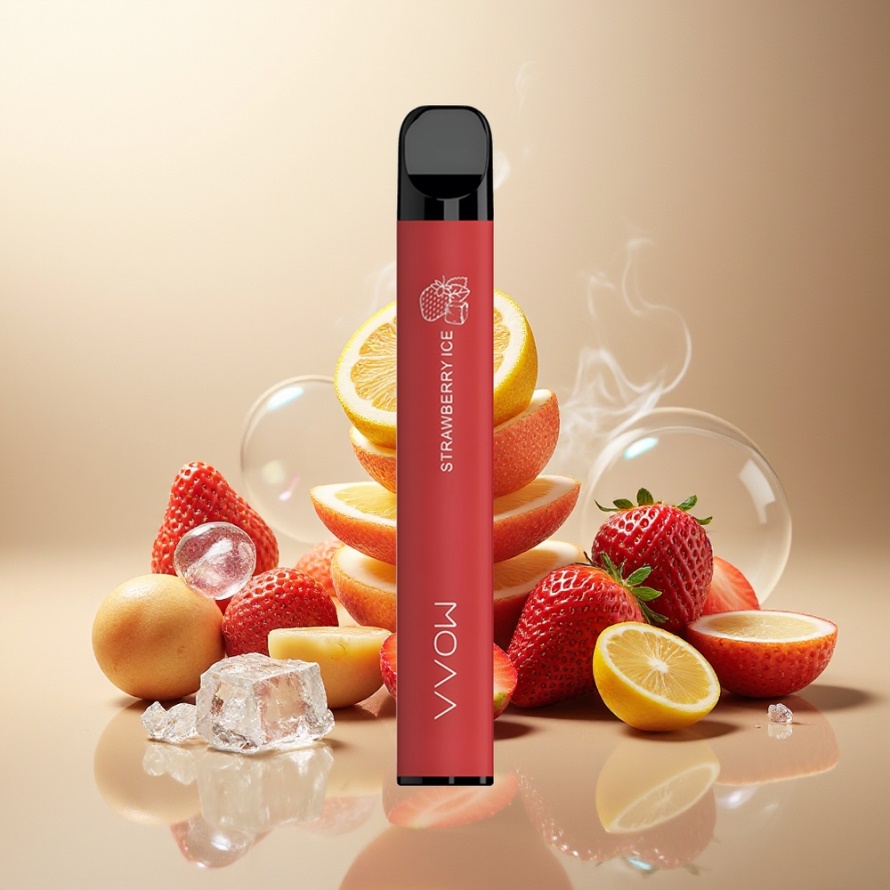 SMOK VVOW 600 Puffs Engångsvape Jordgubb Is Svensk Grossist 2ml 2% Nikotin 500mAh