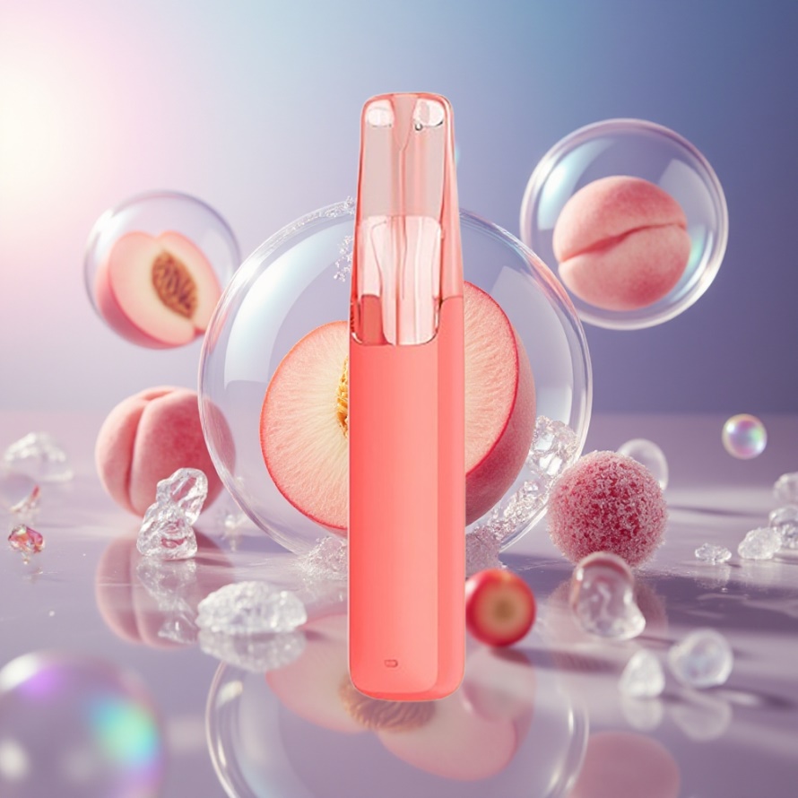 Snowplus Dash 4000 Puffs Engångsdevice Persika Is (Ceramic, 530 mAh, 7.5 ml) svensk grossist
