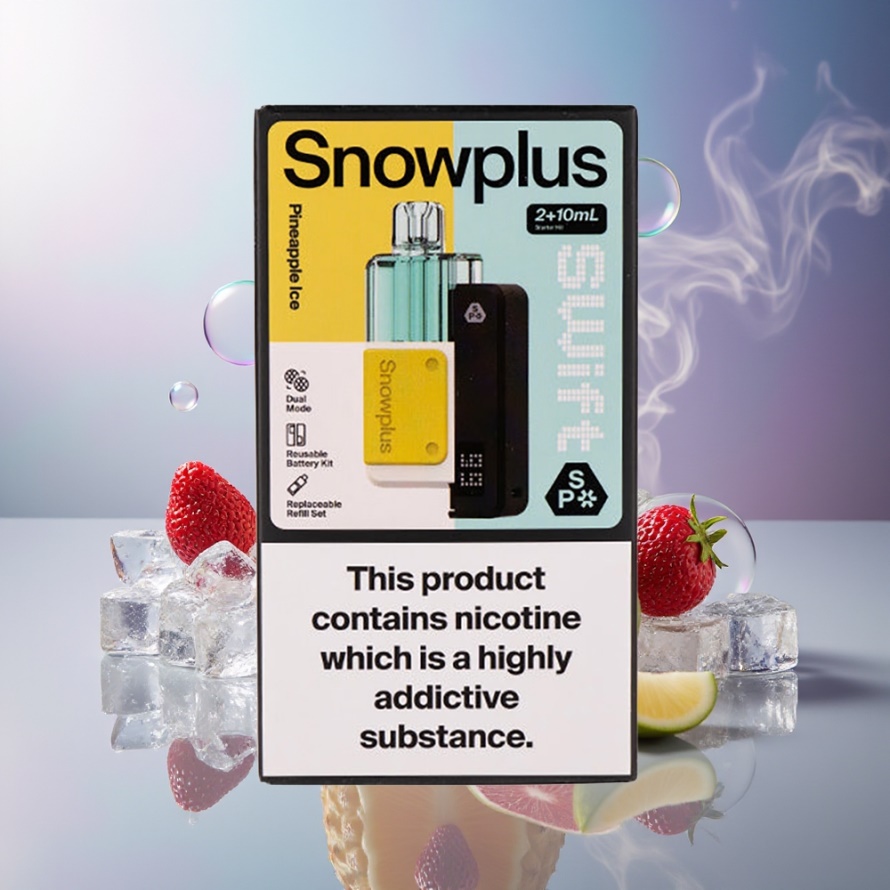 Snowplus Swift 5000 Puffs Förfylld Pod Kit Ananas Is (43x81x25 mm, 65 g, Dual Mesh, 1000 mAh, 2+10 ml, 2%) svensk grossist
