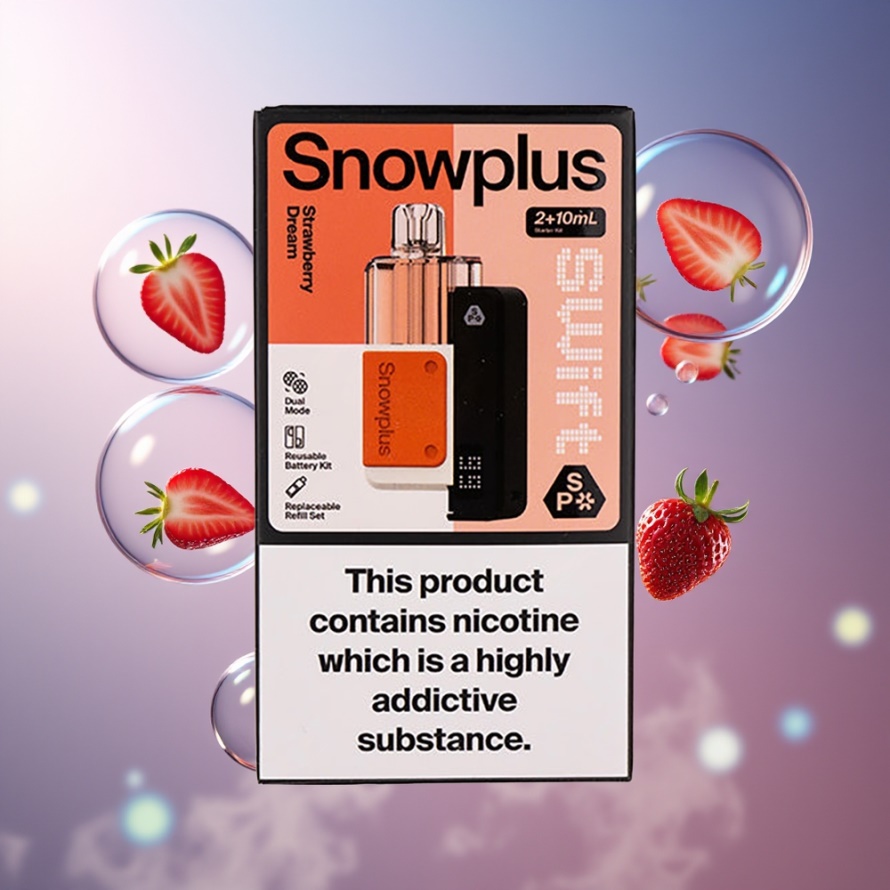 Snowplus Swift 5000 Puffs Förfylld Pod Kit Jordgubbsdröm Dual Mesh 1000mAh Svensk Grossist