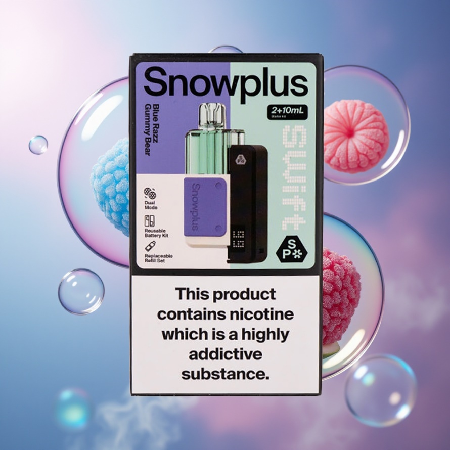 Snowplus Swift 5000 Puffs Prefilled Pod Kit Blå Hallon Gummy Bear 1000 mAh svensk grossist