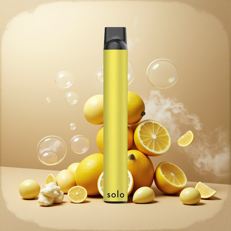 Solo 1000 Puffs Engångs Vape Citron med Mesh Coil & 550mAh - Svensk Grossist