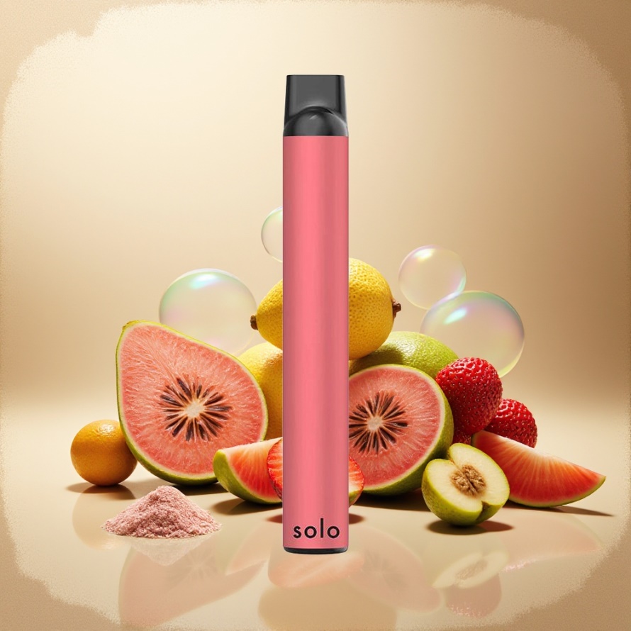 Solo 1000 Puffs Engångs Vape Jordgubb Guava Mesh 3.5ml 550mAh svensk grossist