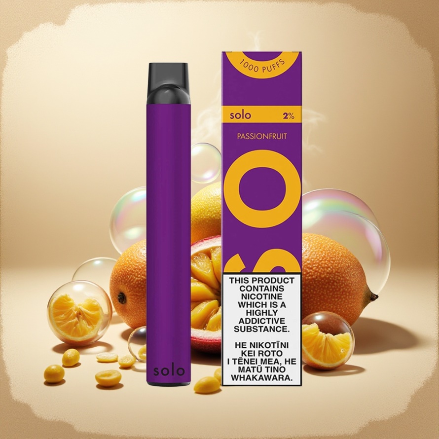 Solo 1000 Puffs Engångs Vape Passionsfrukt Mesh Coil 3.5ml svensk grossist